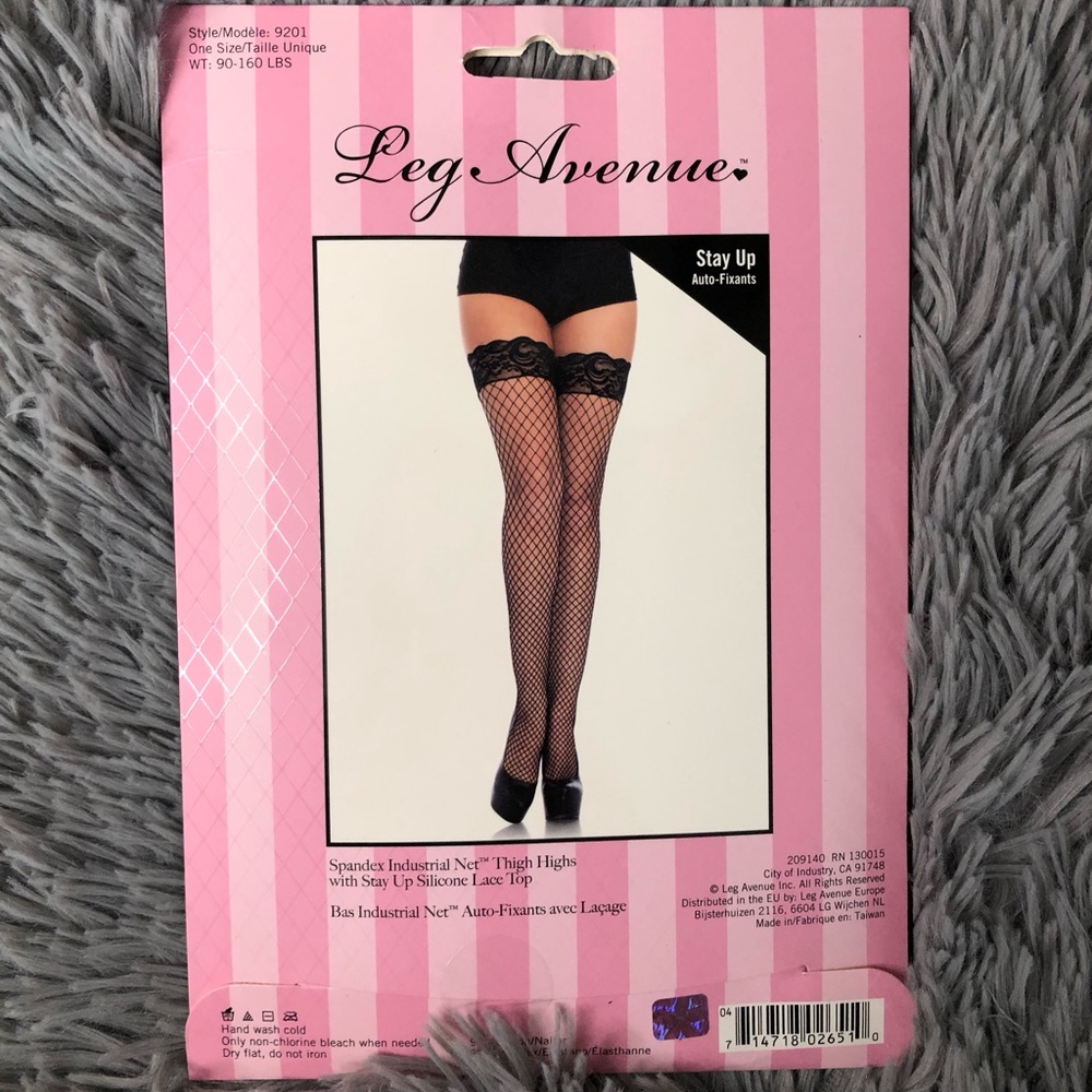 New black fish net thigh highs